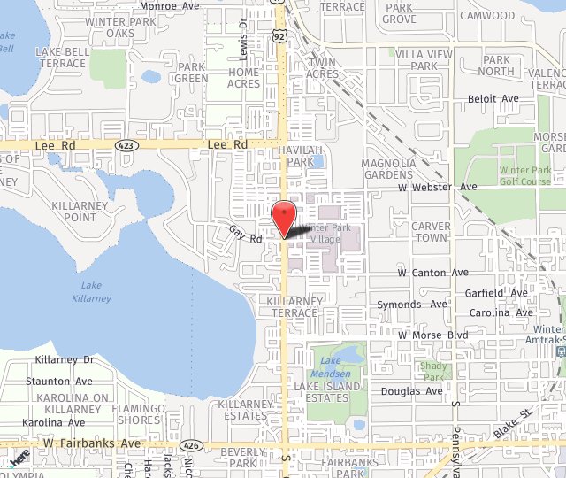Location Map: 501 N. Orlando Ave Winter Park, FL 32789